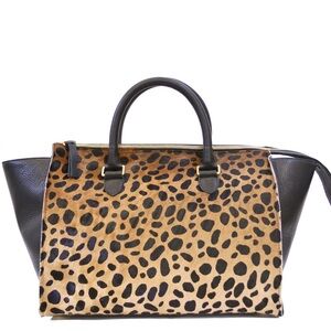 Clare V Leopard Sandrine Vintage Handbag